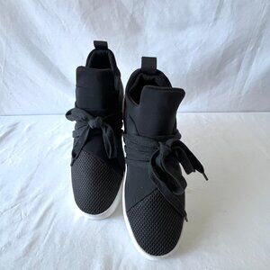 Steve Madden Lancer Lace-Up Platform Sneaker, Black, Size 9.5, Like New!